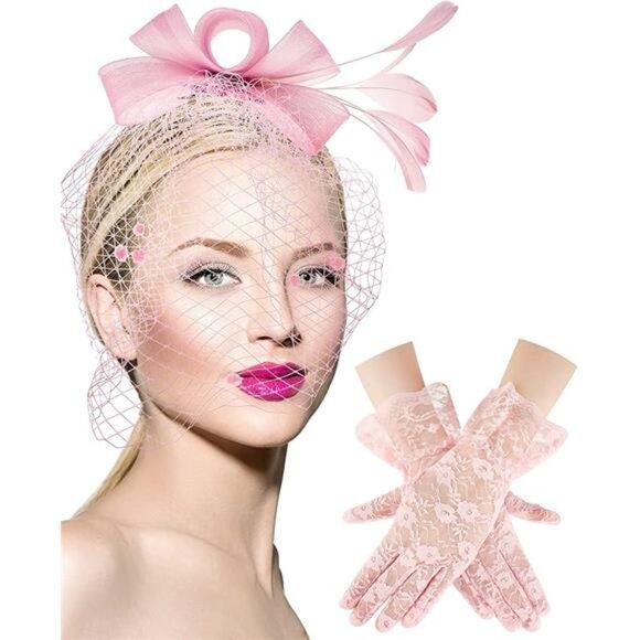 Fascinator Hat for Women Feather Funeral Veil Hat Tea Party Derby Headband - Picture 7 of 7